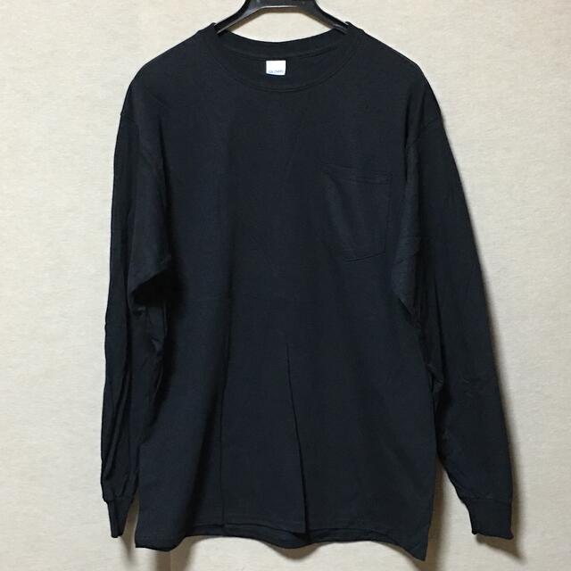 GILDAN(ギルタン)の新品 GILDAN ギルダン 長袖ロンT ポケット付き ブラック 黒 XL メンズのトップス(Tシャツ/カットソー(七分/長袖))の商品写真
