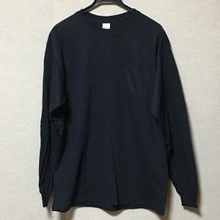 ギルタン(GILDAN)の新品 GILDAN ギルダン 長袖ロンT ポケット付き ブラック 黒 XL(Tシャツ/カットソー(七分/長袖))