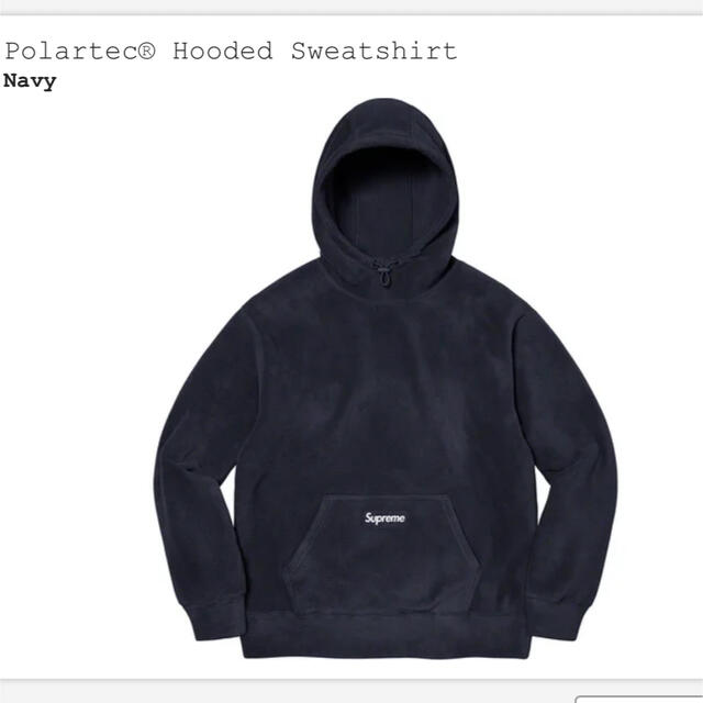 21AW 新品 Supreme Polartec パーカー XL ネイビーメンズ