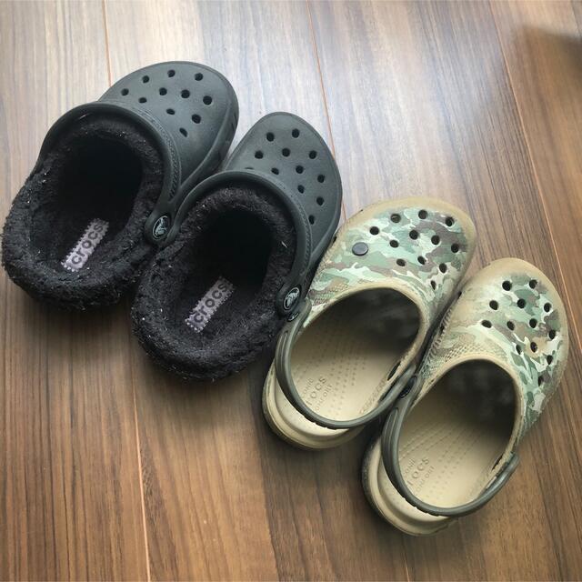 crocs(クロックス)のクロックス 冬用 春〜秋用 2足セット 15.5cm 17.5cm キッズ/ベビー/マタニティのキッズ靴/シューズ(15cm~)(サンダル)の商品写真