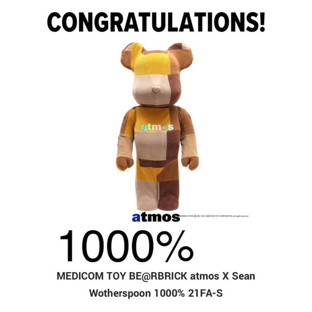 BE@RBRICK atmos × Sean Wotherspoon 1000％