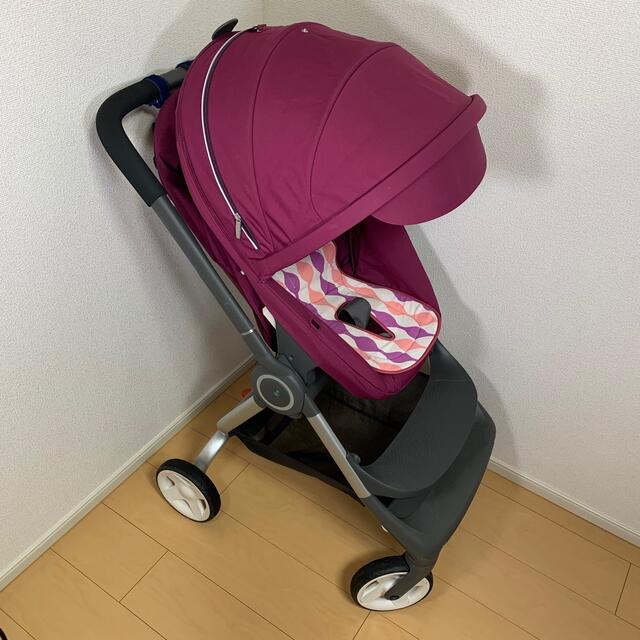 極美品 STOKKE Xplory エクスプローリー ストッケ ベビーカー セールサイトの通販 ストッケベビーカー Stokke Purple Stroller 三輪車/乗り物