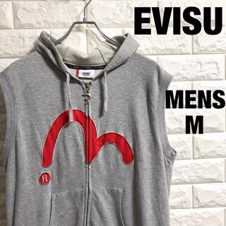 エビス(EVISU)のEVISU  エヴィス　スウェットフーディーベスト　メンズMサイズ(ベスト)