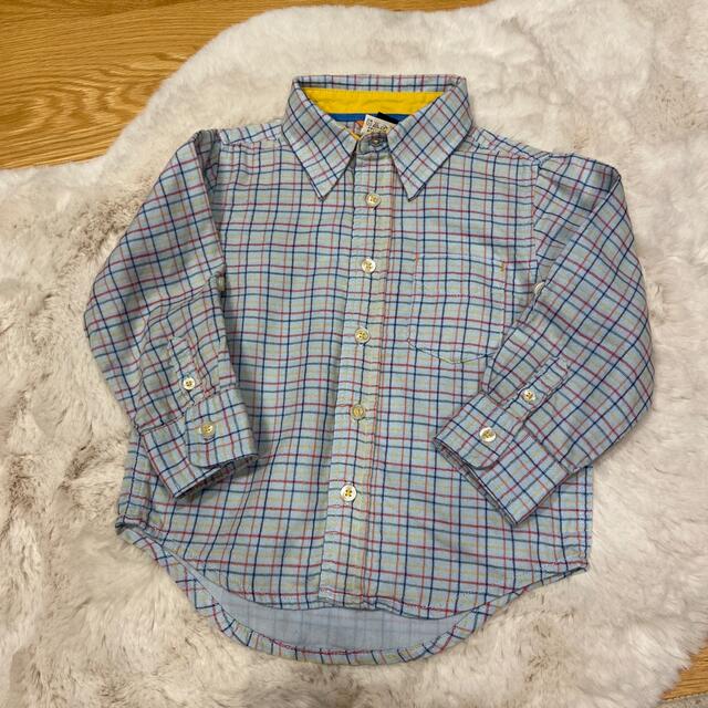 babyGAP(ベビーギャップ)の新品未使用　ベビーギャップ　チェックシャツ　柄シャツ　サイズ95 キッズ/ベビー/マタニティのキッズ服男の子用(90cm~)(Tシャツ/カットソー)の商品写真