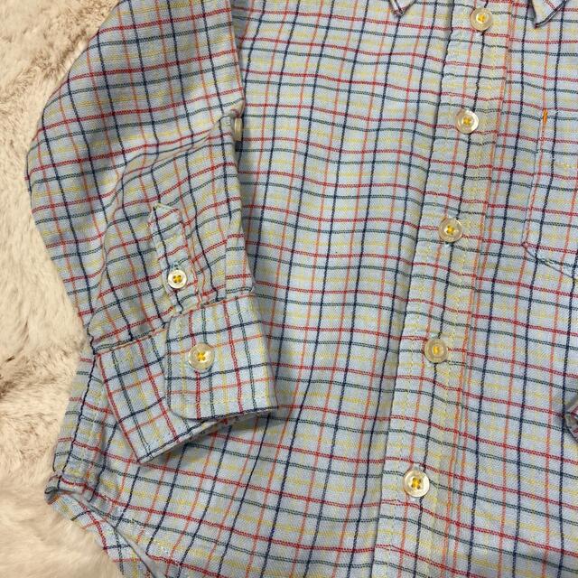 babyGAP(ベビーギャップ)の新品未使用　ベビーギャップ　チェックシャツ　柄シャツ　サイズ95 キッズ/ベビー/マタニティのキッズ服男の子用(90cm~)(Tシャツ/カットソー)の商品写真