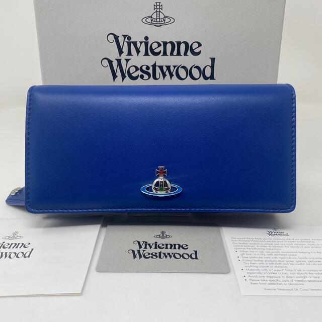 財布 ⚠️専用出品⚠️Vivienne Westwood 長財布 オーブ ブルー エマ