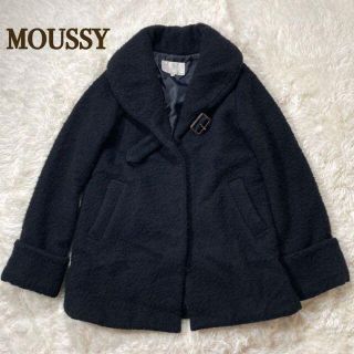 マウジー(moussy)のMOUSSY EXTREME もこもこ ウールコート サイズ2 ネイビー/濃紺(その他)