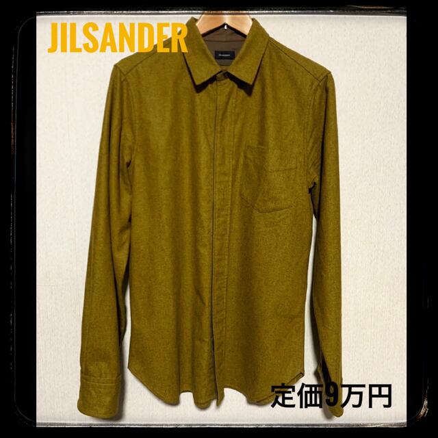 定価9万 極美品 高級 ジルサンダー JILSANDER ウールシャツ デザイン