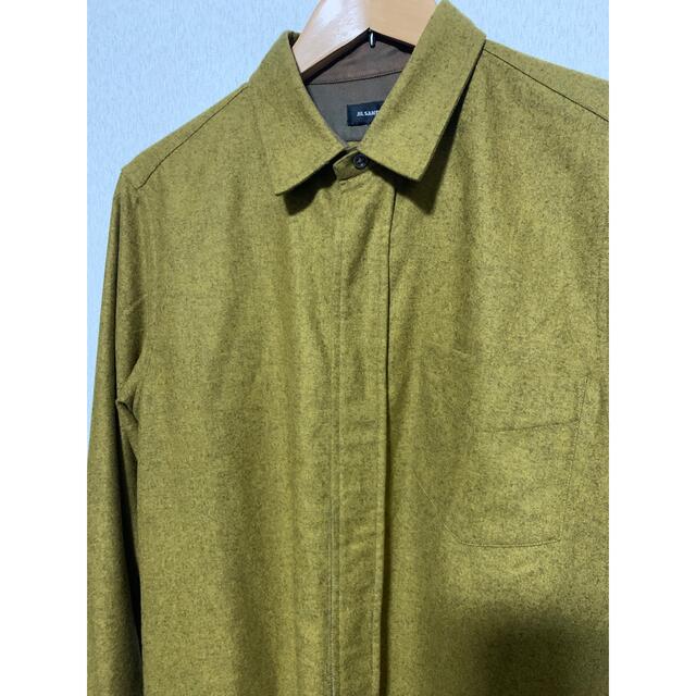 定価9万 極美品 高級 ジルサンダー JILSANDER ウールシャツ デザイン 1