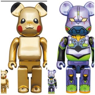 メディコムトイ(MEDICOM TOY)のBE@RBRICK ピカチュウ エヴァンゲリオン初号機　100%400%セット(その他)