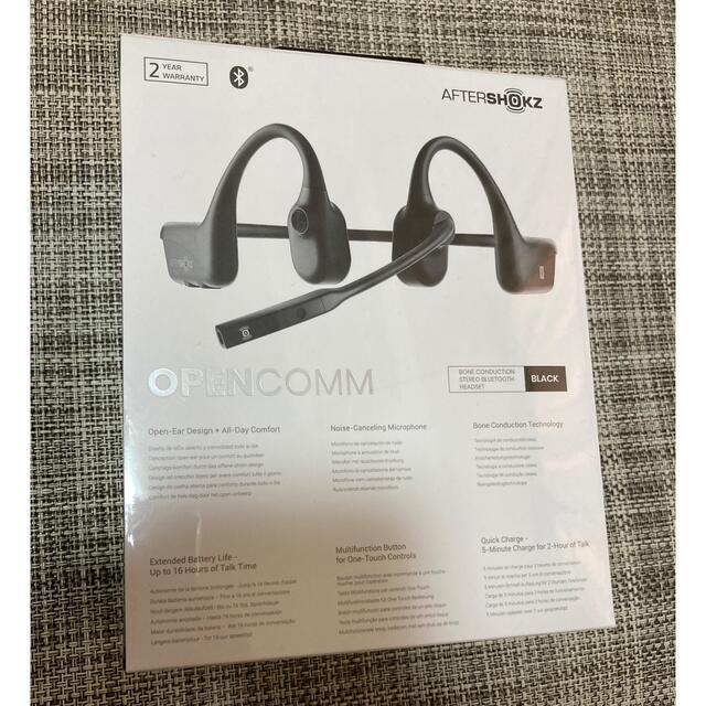 新品OPENCOMM aftershokz BLACK 骨伝導ワイヤレスイヤホンの通販 by ...