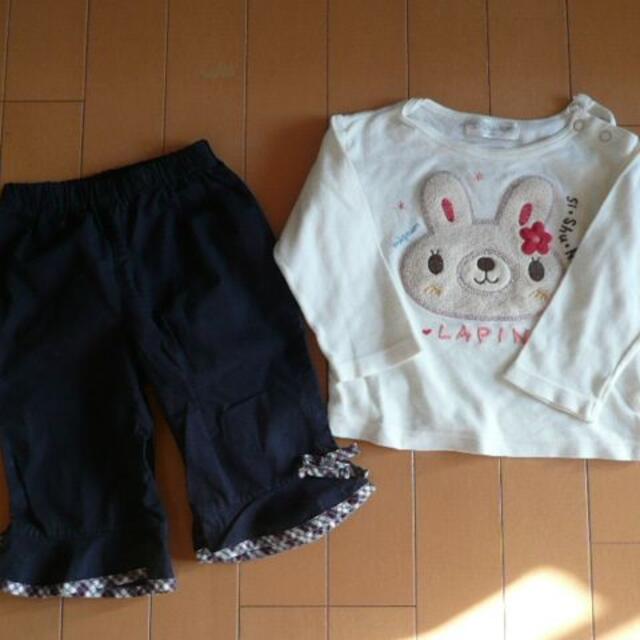 3can4on(サンカンシオン)の女の子80センチ　2枚セット キッズ/ベビー/マタニティのベビー服(~85cm)(その他)の商品写真