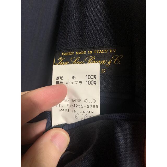 定価14万 美品 高級 スーツ セットアップ 紺ストライプ ロロピアーナ 成人式 4