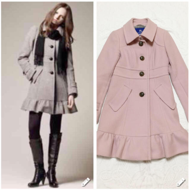 BURBERRY(バーバリー)の美品バーバリーブルーレーベル☆カタログフリル掲載コート レディースのジャケット/アウター(ロングコート)の商品写真