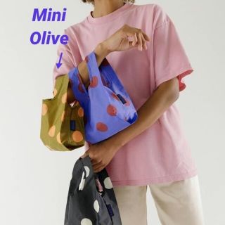 BAGGU　日本未入荷　 エコバッグ　ミニ　mini　オリーブドット　新品未使用(エコバッグ)