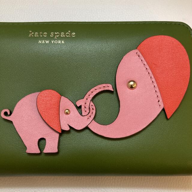 KATE SPADE★ケイトスペード 長財布　グリーン　ゾウ 1