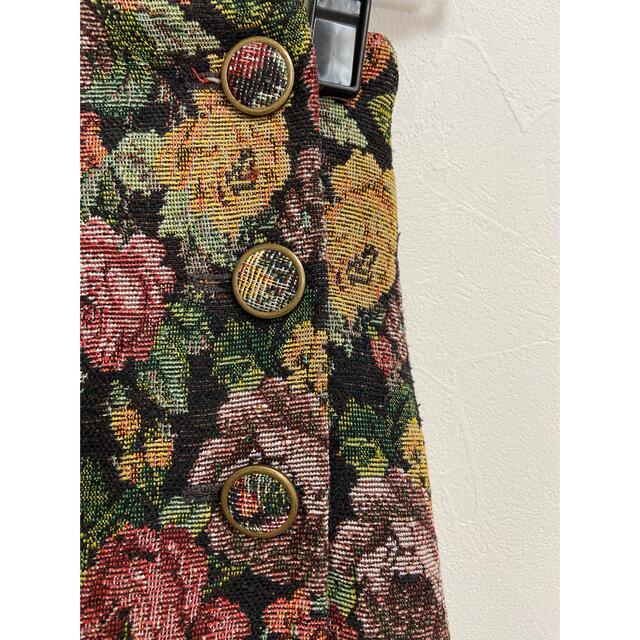 NICE CLAUP(ナイスクラップ)のNICE CLAUP ゴブラン柄　花柄　スカート レディースのスカート(ミニスカート)の商品写真