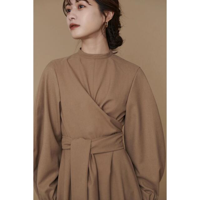 【HAK♡様専用】【L’or】Cocoon Sleeve Wrap Dress レディースのワンピース(ロングワンピース/マキシワンピース)の商品写真