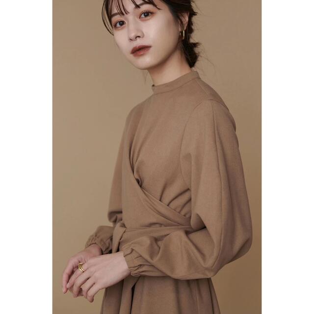 【HAK♡様専用】【L’or】Cocoon Sleeve Wrap Dress レディースのワンピース(ロングワンピース/マキシワンピース)の商品写真