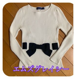 エムズグレイシー(M'S GRACY)の美品　 エムズグレイシー  完売　定番　リボンニット(ニット/セーター)