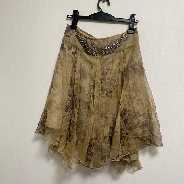 THE FIRST(ザファースト)のザファースト　シフォンビジュースカート レディースのスカート(ひざ丈スカート)の商品写真