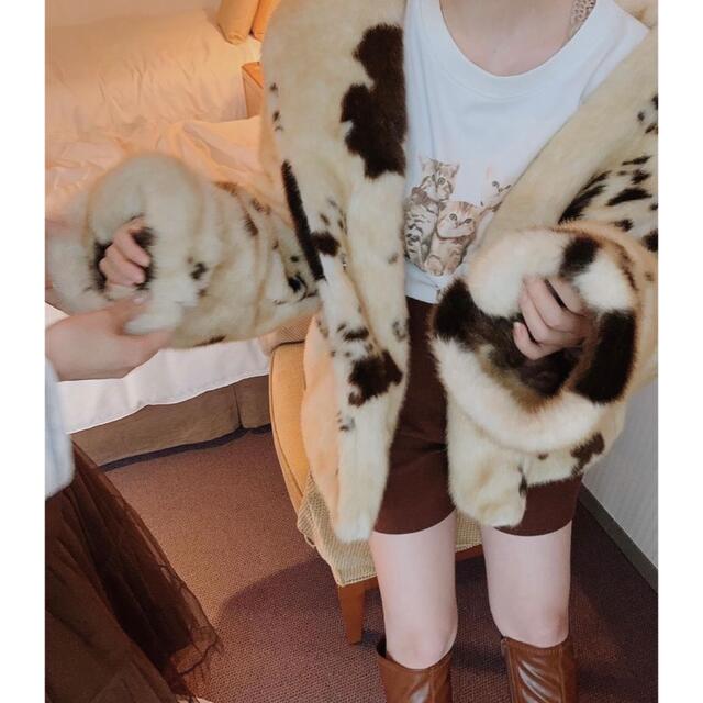 Treat ürself moo-moo cow fur coat