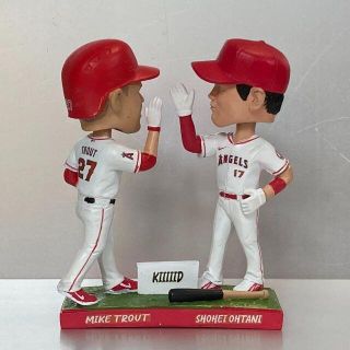 キナリ・ベージュ 大谷翔平選手/マイクトラウト選手のWボブルヘッド