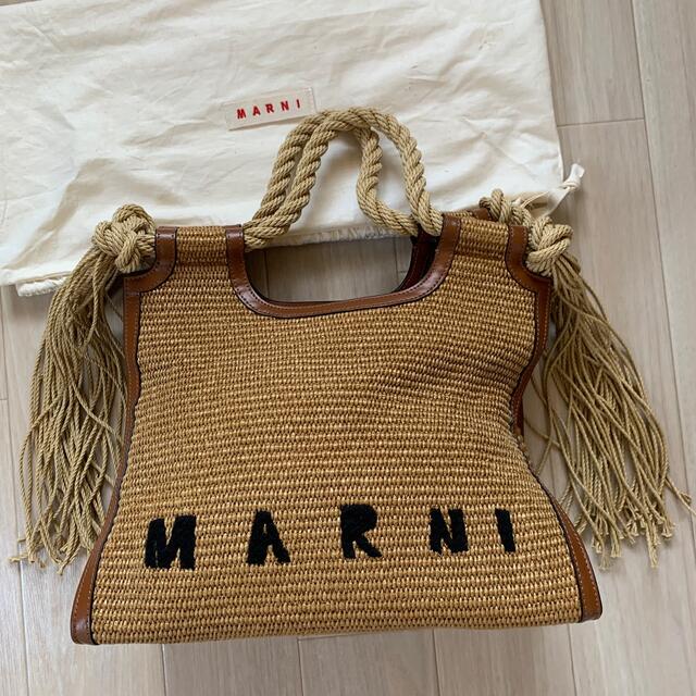 代引き不可】 Marni かごバッグ カゴバッグ ラフィアバッグ マルニ MARNI 【新品同様】 かごバッグ/ストローバッグ 