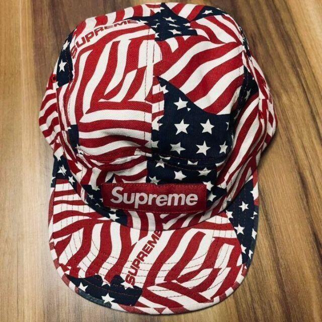 supreme 希少　ジェットキャップ　キャンプキャップ　星条旗　2020SS