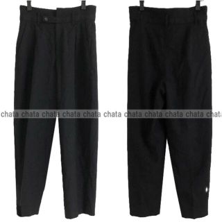 Noble - スピック&スパン【NOBLE ノーブル】ウールタックテーパード ... 2017AW ノーブル ウールサキソニーサイドスリットパンツ ホワイト 36