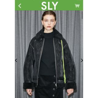 スライ(SLY)の今季完売品☆sly REVERSIBLE B-3☆フライトジャケット☆ブラック(ミリタリージャケット)