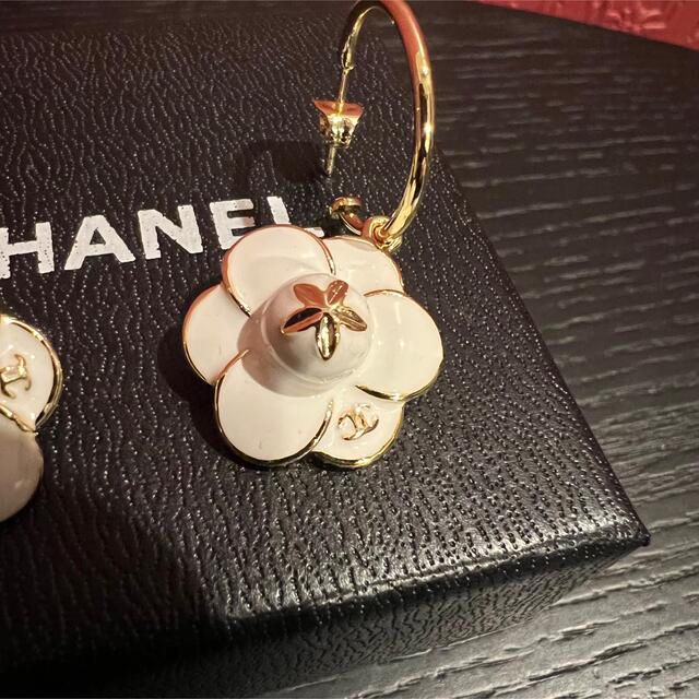 最終値下げ 美品 CHANEL ピアス カメリア ココマーク 両耳 箱付き