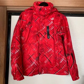 ザノースフェイス(THE NORTH FACE)の美品 ノースフェイス マウンテンパーカー ダウン HYVENT 赤 RECCO(ダウンジャケット)