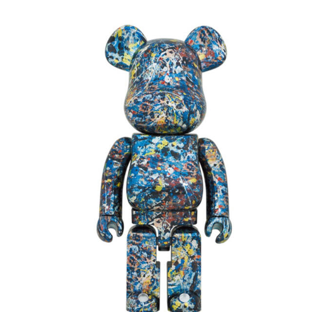 MEDICOM TOY(メディコムトイ)のBE@RBRICK Jackson Pollock STUDIO CHROME ハンドメイドのおもちゃ(フィギュア)の商品写真