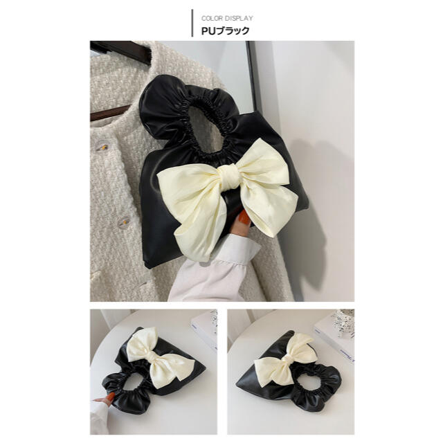 ハンドバッグ ミニ コンパクト リボン かわいい フェミニン トート レディースのバッグ(ハンドバッグ)の商品写真