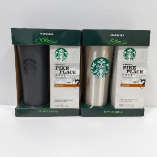 スターバックスコーヒー(Starbucks Coffee)の【新品未使用】スターバックスタンブラー　コストコ　シルバー　ブラック　2箱(タンブラー)