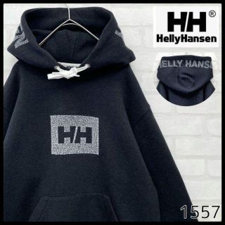 ヘリーハンセン(HELLY HANSEN)の【大人気】ヘリーハンセン パーカー 裏起毛 XL デカロゴ チャコールグレー M(パーカー)