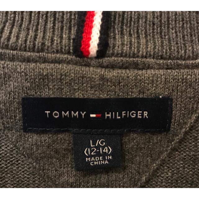 TOMMY HILFIGER(トミーヒルフィガー)のTommy Hilfiger 150-160cm 長袖セーター　グレー キッズ/ベビー/マタニティのキッズ服男の子用(90cm~)(ニット)の商品写真
