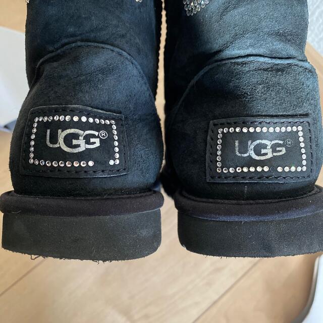 UGG - アグ スワロリボン２３センチシープスキンブーツ黒ブラック ...