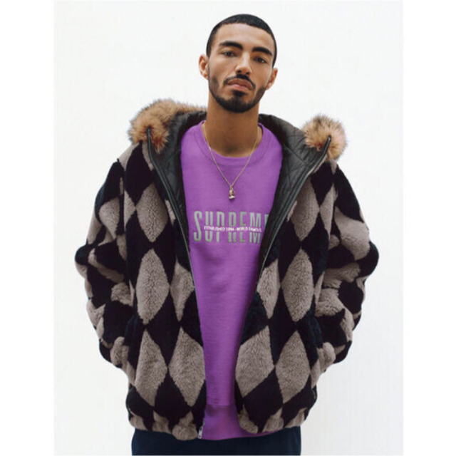 Supreme(シュプリーム)のSupreme Diamond Faux Fur Jacket メンズのジャケット/アウター(ブルゾン)の商品写真