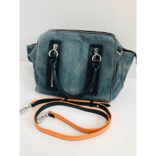 ディーゼル(DIESEL)の【良品】DIESEL ディーゼル 2way オレンジ　デニム ショルダーバッグ(ショルダーバッグ)