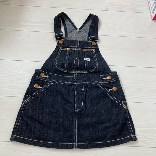 Lee(リー)の美品　Lee   デニム　サロペット　110 キッズ/ベビー/マタニティのキッズ服女の子用(90cm~)(ワンピース)の商品写真