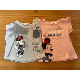 ディズニー(Disney)のディズニー　ミニーちゃん半袖Tシャツ　2枚セット　サイズ80(Ｔシャツ)