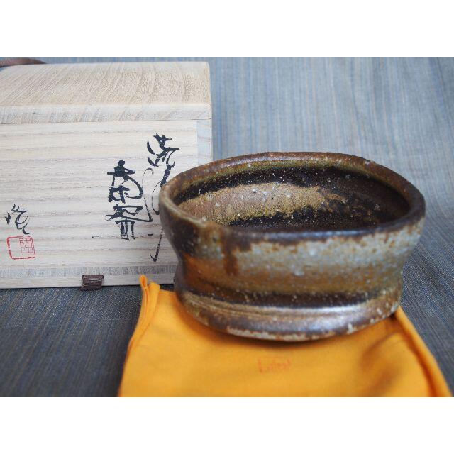 隠崎隆一【師:人間国宝 伊勢崎淳】☆備前≪窯変≫茶碗☆共箱 隠崎隆一【師:人間国宝 伊勢崎淳】☆備前≪窯変≫茶碗☆共箱