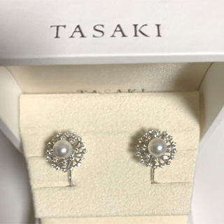 TASAKI - 【極美品】Tasakiダイヤ付きパールイヤリング0.52ct 6.5mm k18