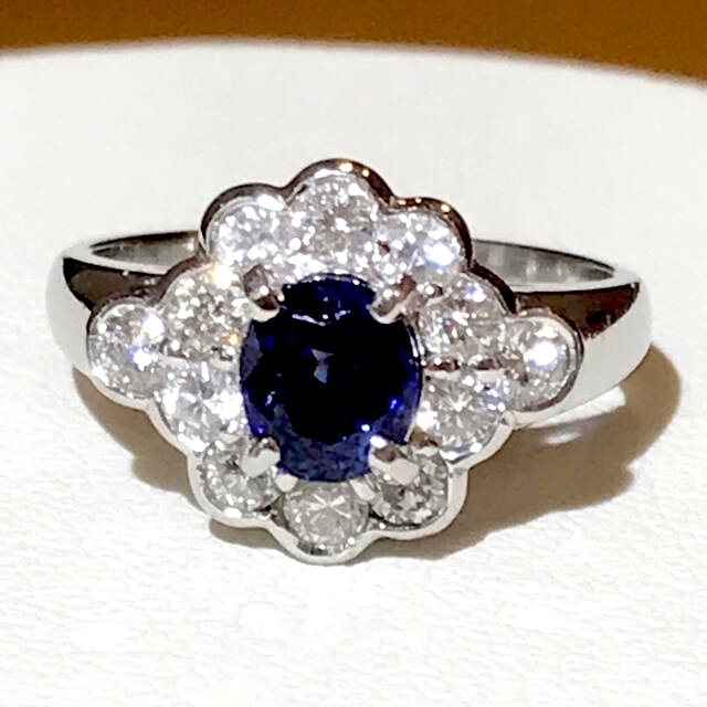 ☆Pt900 サファイア0.57ct&ダイヤリング☆ | hartwellspremium.com