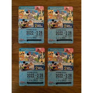 ディズニー(Disney)のディズニーリゾートライン　2daypass 未使用品(遊園地/テーマパーク)