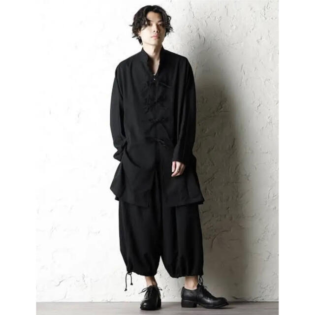 B Yohji Yamamoto 20SS シワギャバ チャイナシャツ