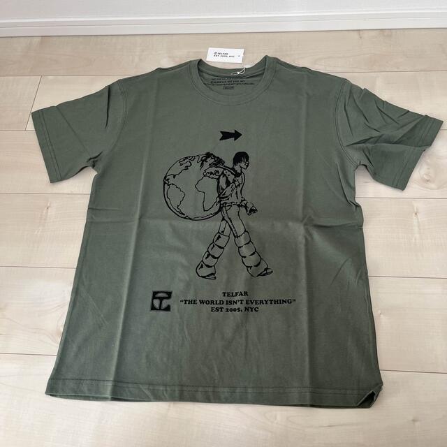 NY購入　新品タグ付き　テルファーTシャツ　ユニセックス　Mサイズ　olive メンズのトップス(Tシャツ/カットソー(半袖/袖なし))の商品写真