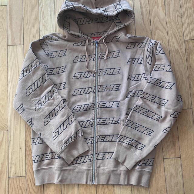 美品 Supreme Repeat Zip Hooded Sweater L